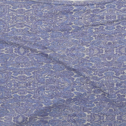 George Womens Blue Paisley  Pullover Sweatshirt Size 12