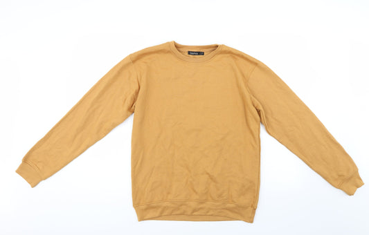 Boohoo Womens Gold   Pullover Sweatshirt Size M