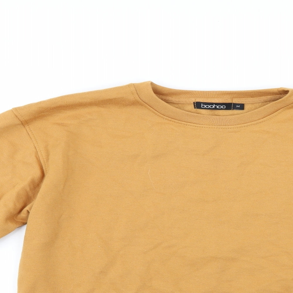Boohoo Womens Gold   Pullover Sweatshirt Size M