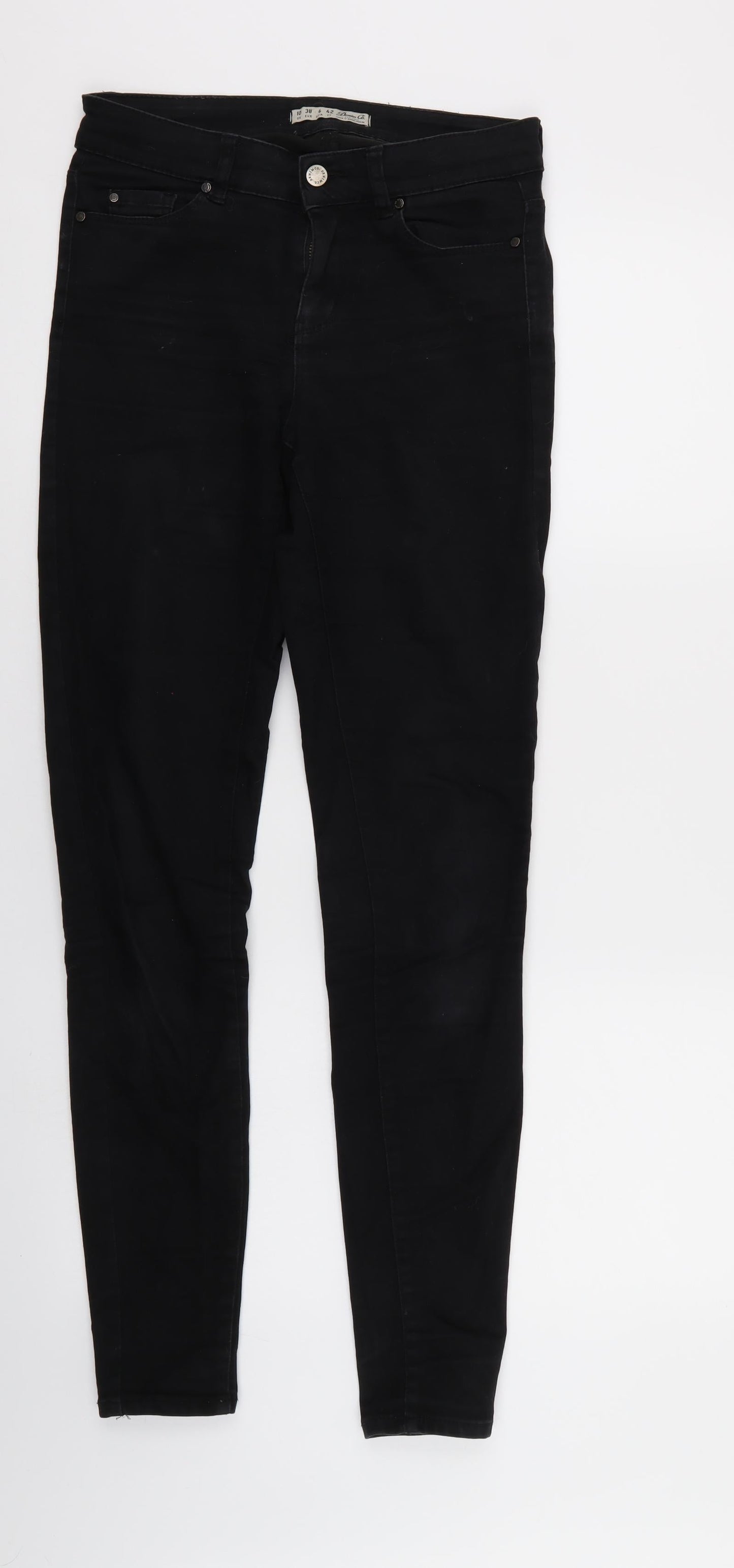 Denim & Co. Womens Black  Denim Tapered Jeans Size 10 L30 in