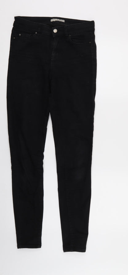 Denim & Co. Womens Black  Denim Tapered Jeans Size 10 L30 in