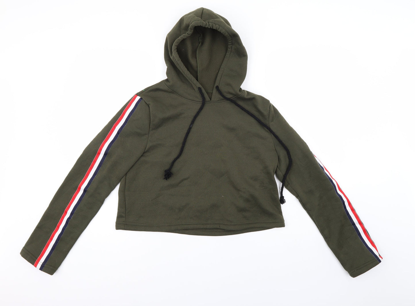 Preworn Womens Green   Pullover Hoodie Size L  - Cropped