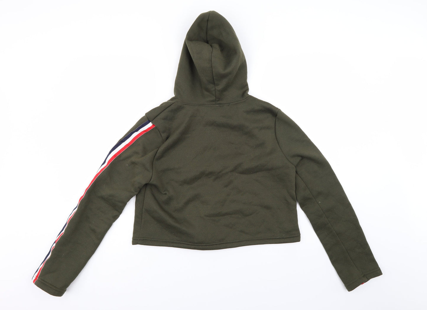 Preworn Womens Green   Pullover Hoodie Size L  - Cropped