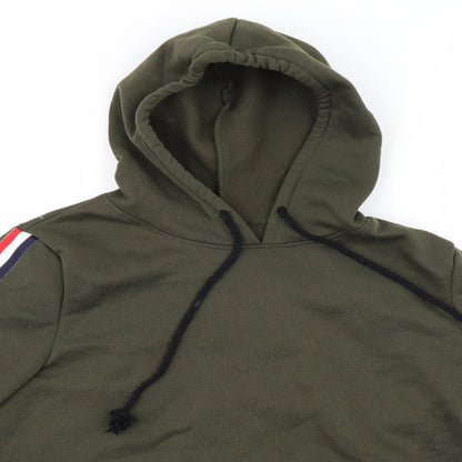 Preworn Womens Green   Pullover Hoodie Size L  - Cropped
