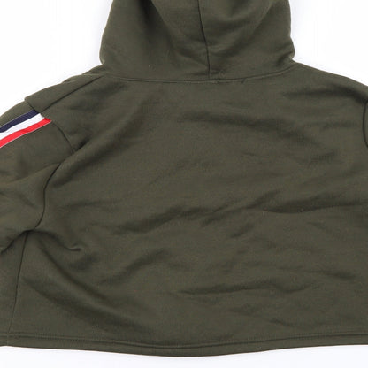 Preworn Womens Green   Pullover Hoodie Size L  - Cropped
