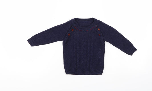 Preworn Boys Blue Fair Isle  Pullover Jumper