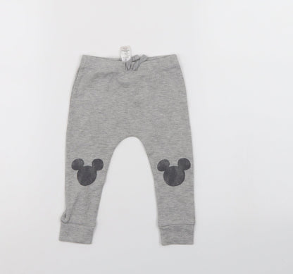 George Girls Grey   Track Pants Trousers Size 9-12 Months