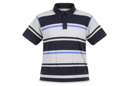 Blue Harbour Womens Grey Striped  Basic Polo Size M