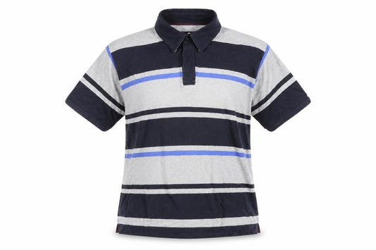 Blue Harbour Womens Grey Striped  Basic Polo Size M