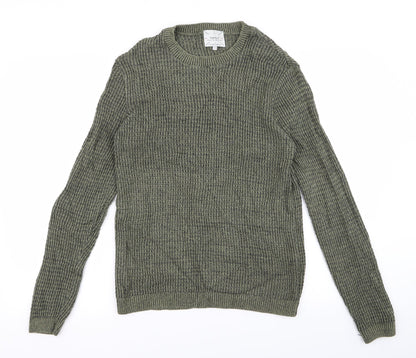 Topman Mens Green   Pullover Jumper Size S