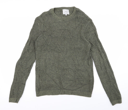 Topman Mens Green   Pullover Jumper Size S