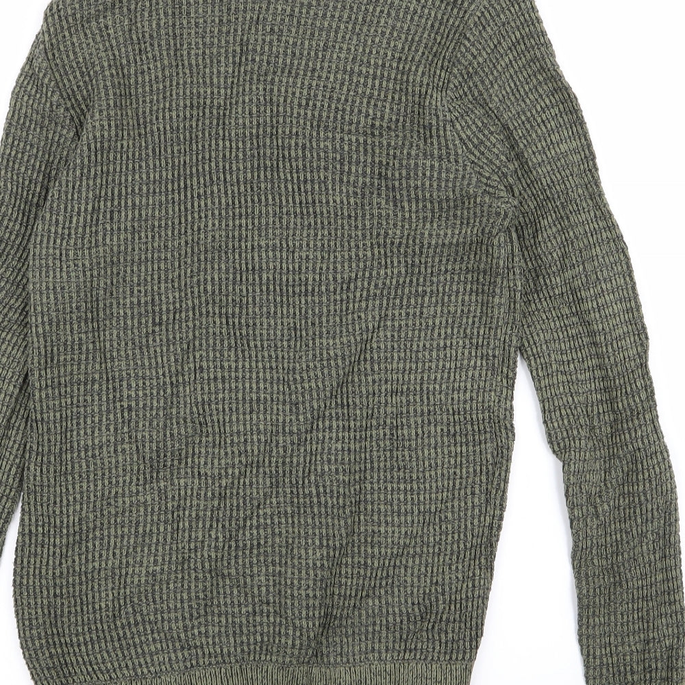 Topman Mens Green   Pullover Jumper Size S