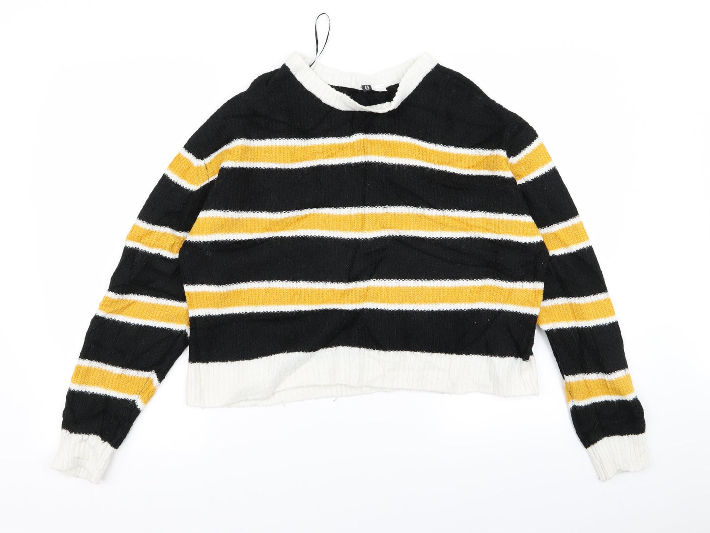 Divided Womens Yellow   Pullover Jumper Size S