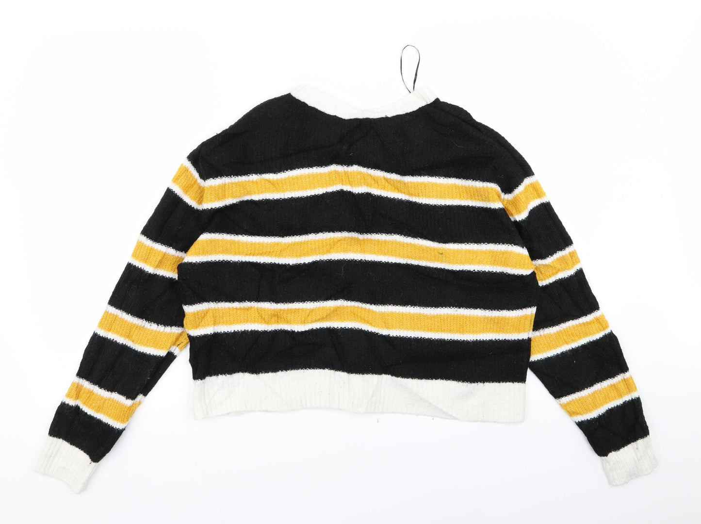 Divided Womens Yellow   Pullover Jumper Size S