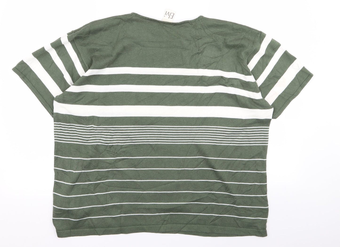 Womens UK Size  ELVI Green Basic T-Shirt