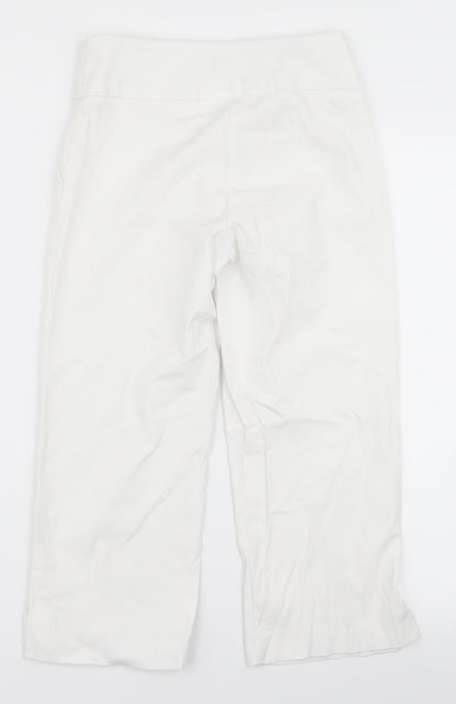 Womens UK Size 8 Papaya Regular Fit  White Trousers