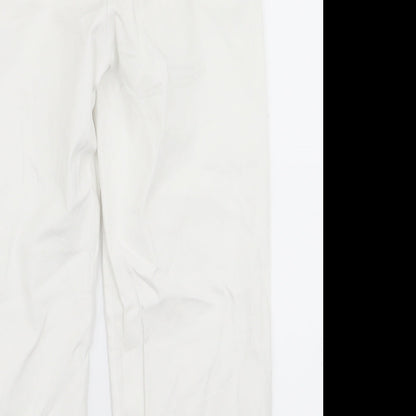 Womens UK Size 8 Papaya Regular Fit  White Trousers