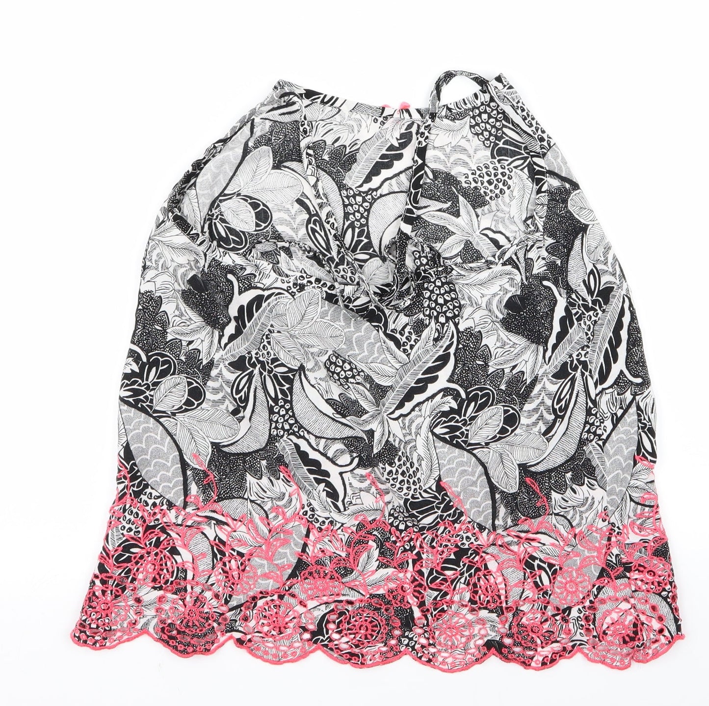 TU Womens Pink Floral  Basic Blouse Size 10