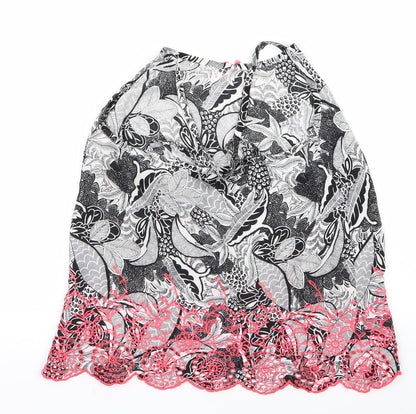 TU Womens Pink Floral  Basic Blouse Size 10