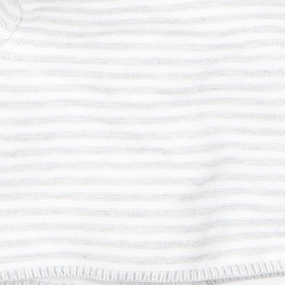m&s Baby Grey Striped  Pullover Jumper Size 0-3 Months