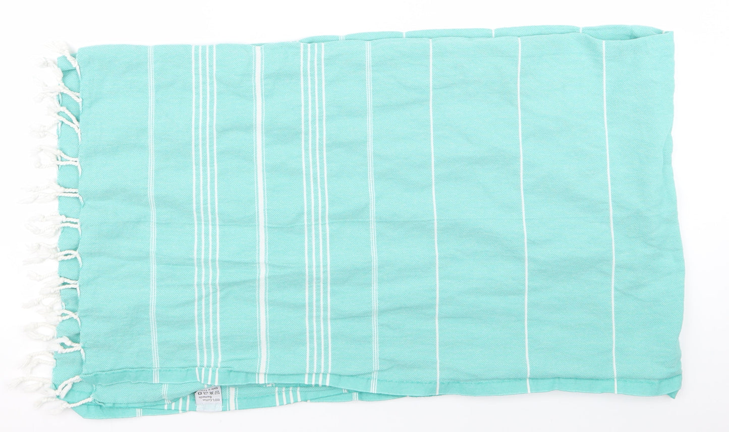 Preworn Womens Green Striped   Scarf