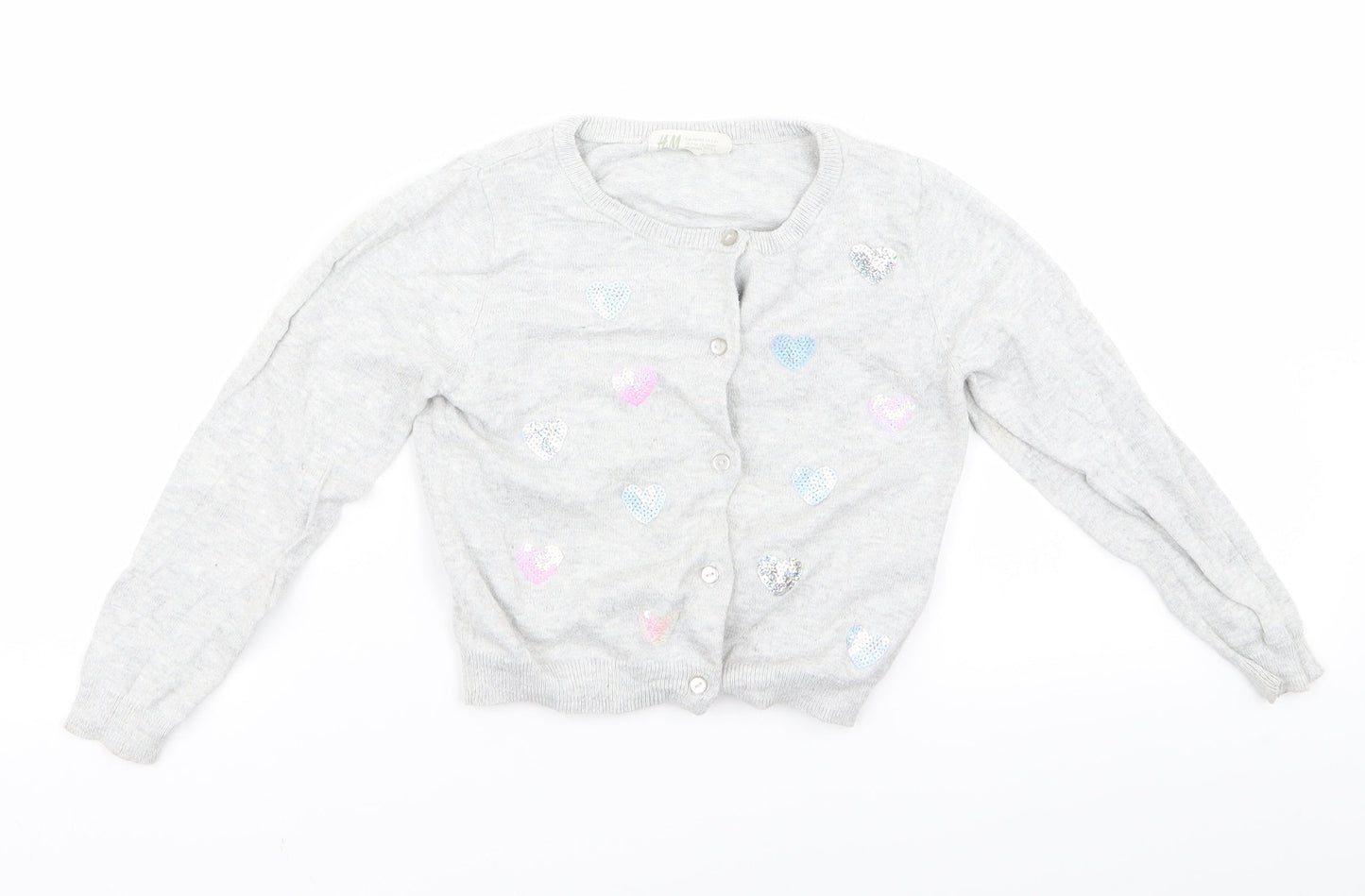H&M Girls Grey  Rayon Pullover Jumper Size 2 Years