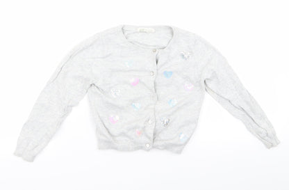 H&M Girls Grey  Rayon Pullover Jumper Size 2 Years