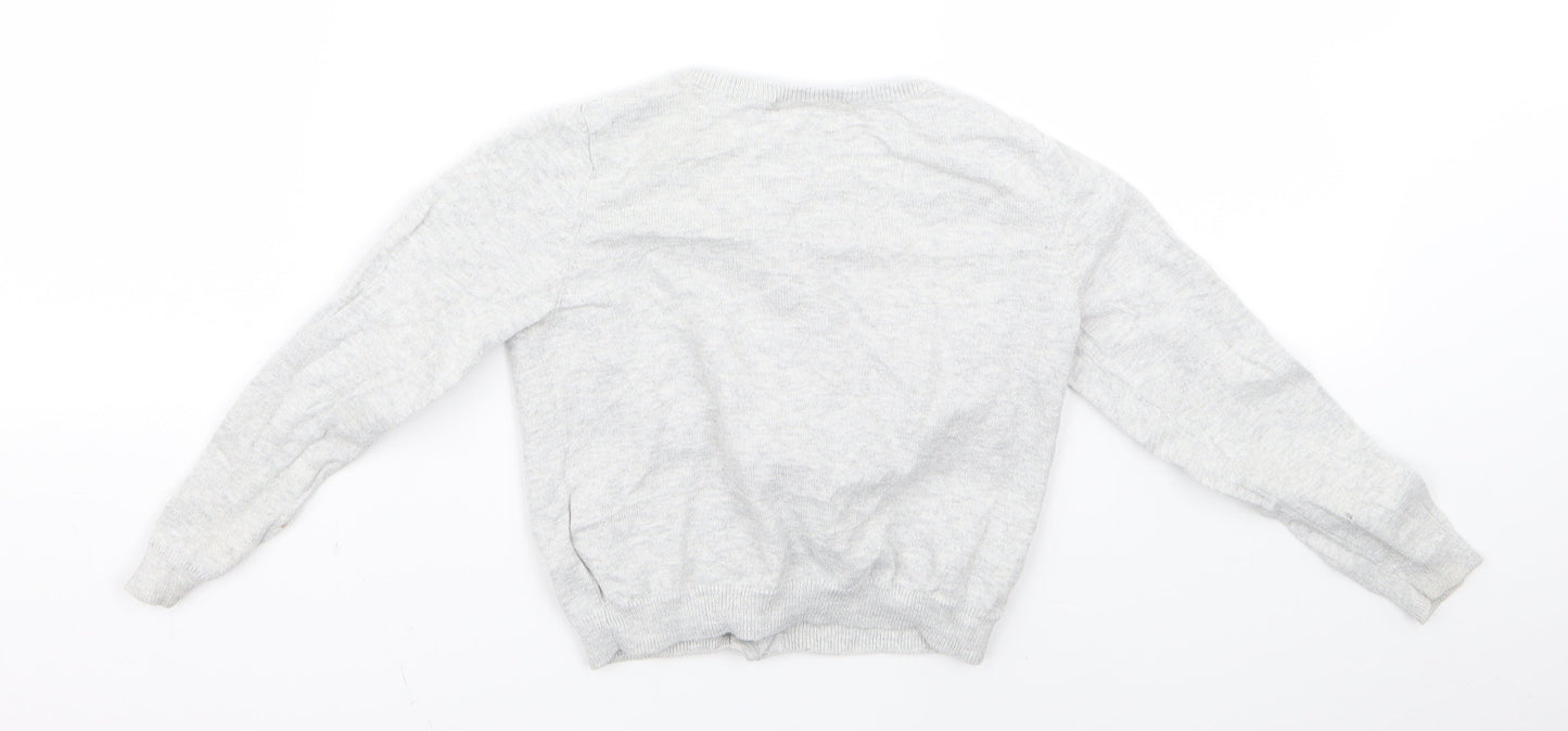 H&M Girls Grey  Rayon Pullover Jumper Size 2 Years