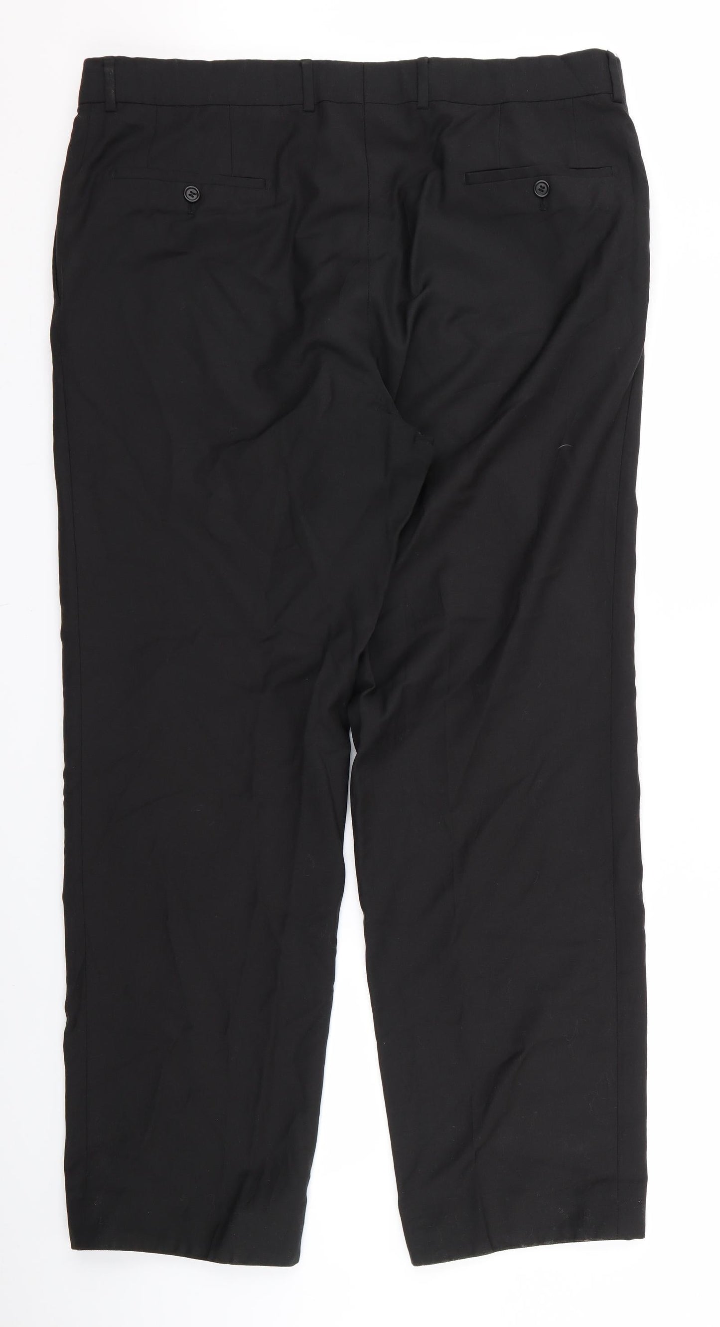 Womens UK Size 36 Preworn Regular Fit  Black Trousers