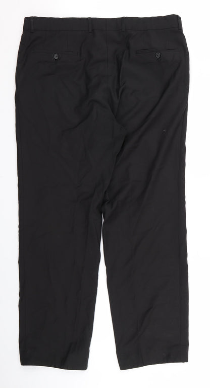 Womens UK Size 36 Preworn Regular Fit  Black Trousers