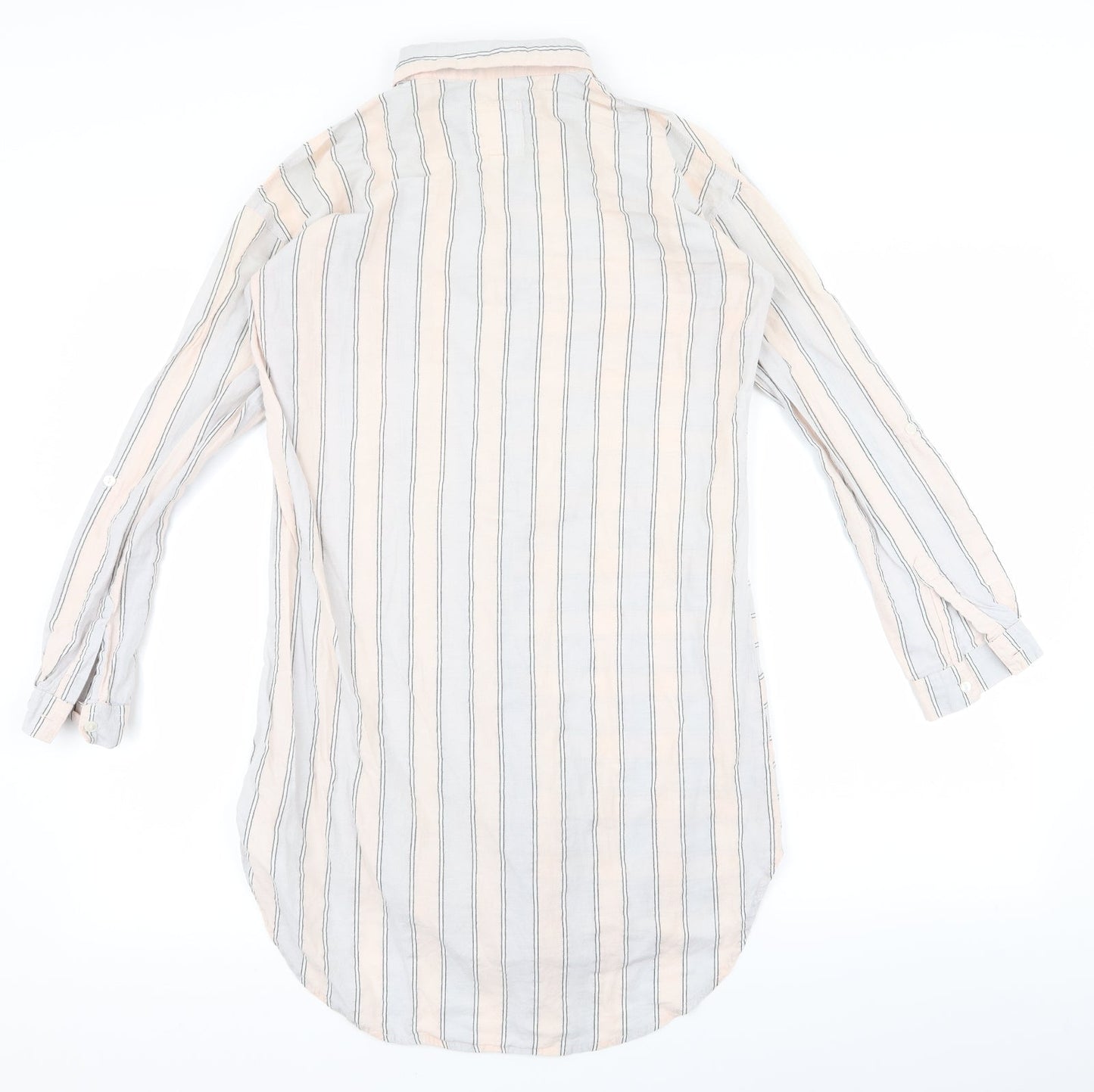 Lounge Womens Pink Striped  Shirt Dress  Size M