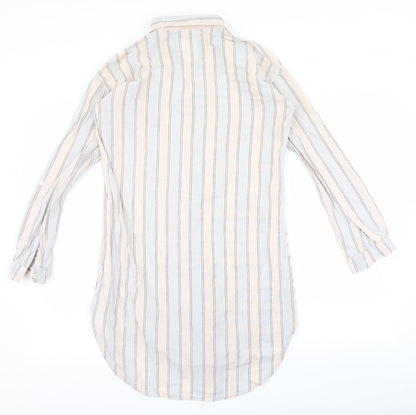 Lounge Womens Pink Striped  Shirt Dress  Size M