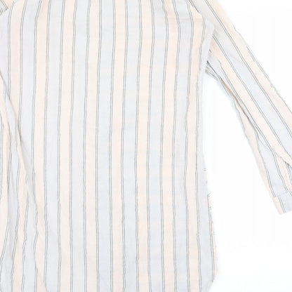 Lounge Womens Pink Striped  Shirt Dress  Size M