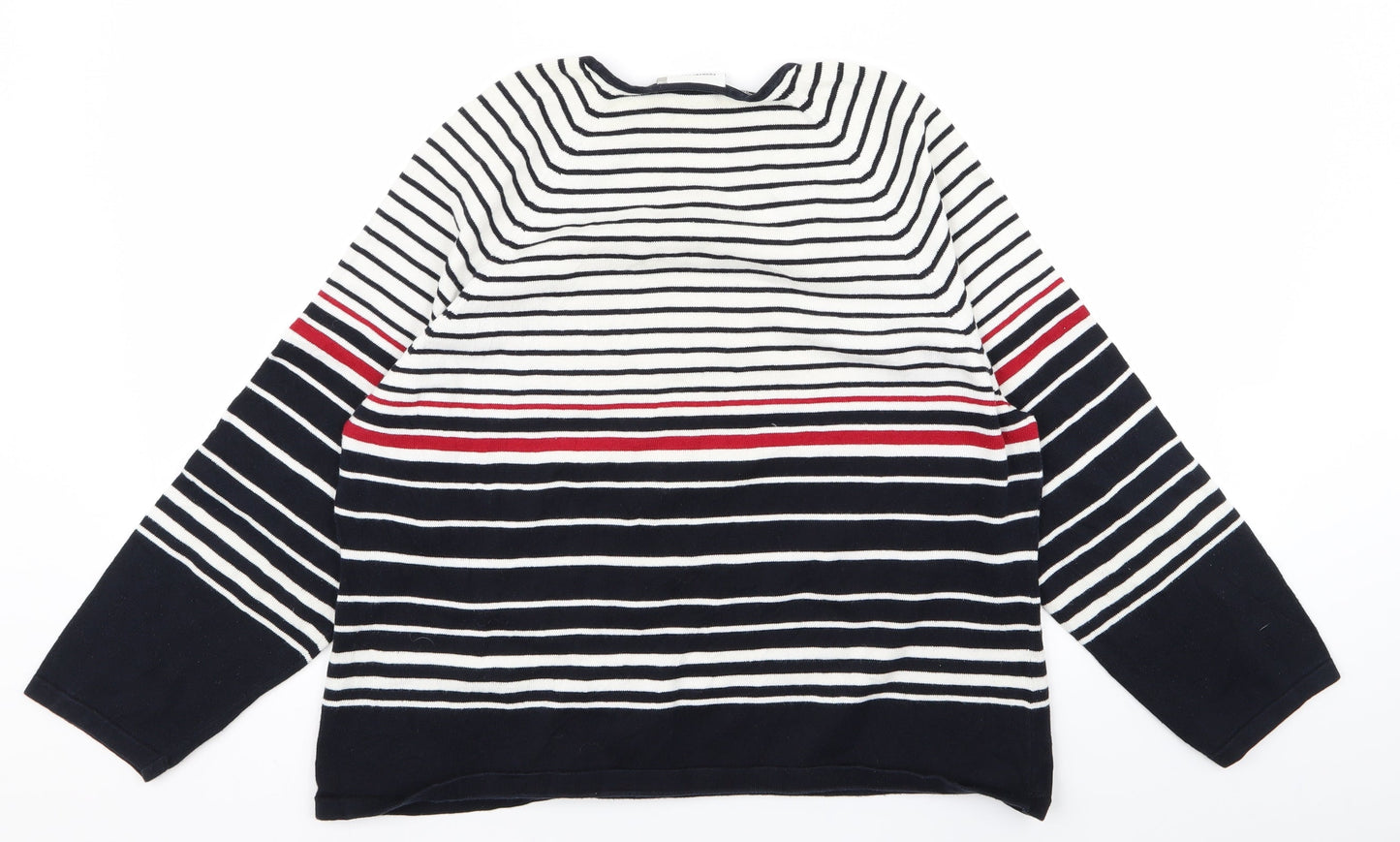 Country Casuals Womens Blue Striped  Pullover Jumper Size L