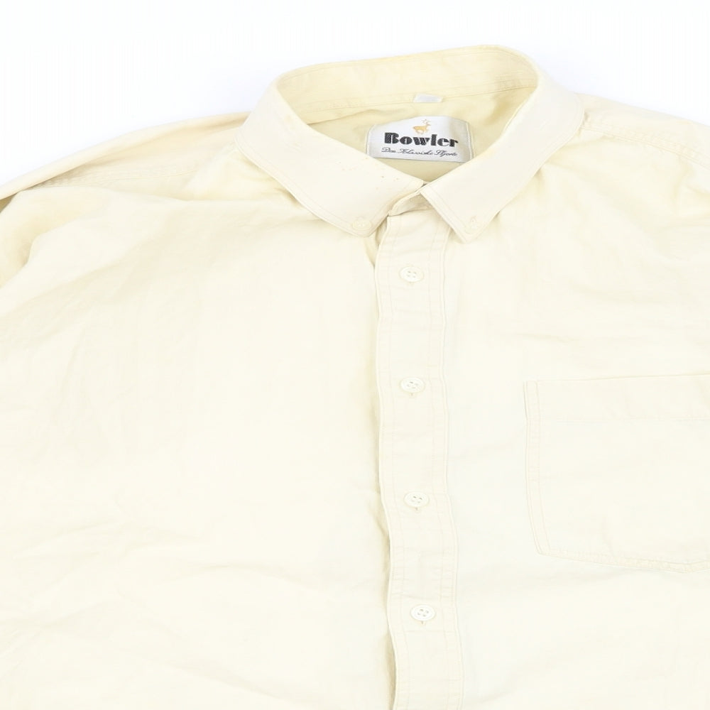 bowler Womens Beige   Basic Button-Up Size 40