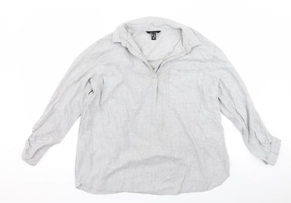 Preworn Womens Grey   Basic Button-Up Size 16