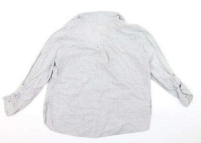 Preworn Womens Grey   Basic Button-Up Size 16
