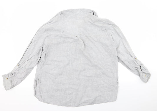 Preworn Womens Grey   Basic Button-Up Size 16