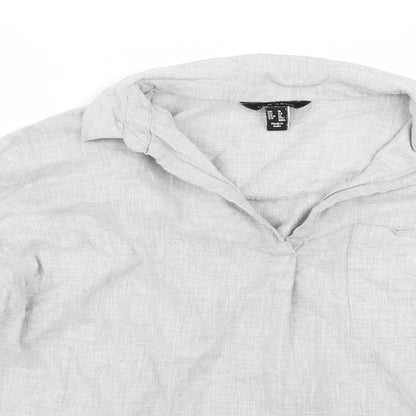 Preworn Womens Grey   Basic Button-Up Size 16