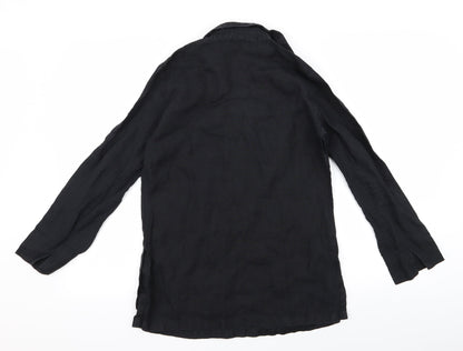 Womens UK Size M m&s Black Basic Blouse