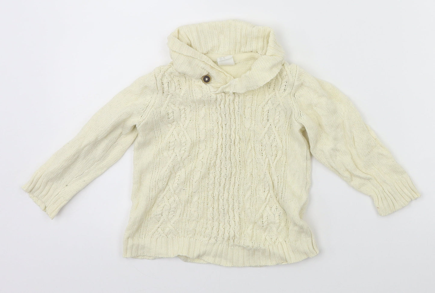 H&M  White Animal Print  Pullover Jumper Size 12-18 Months