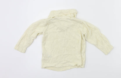 H&M  White Animal Print  Pullover Jumper Size 12-18 Months