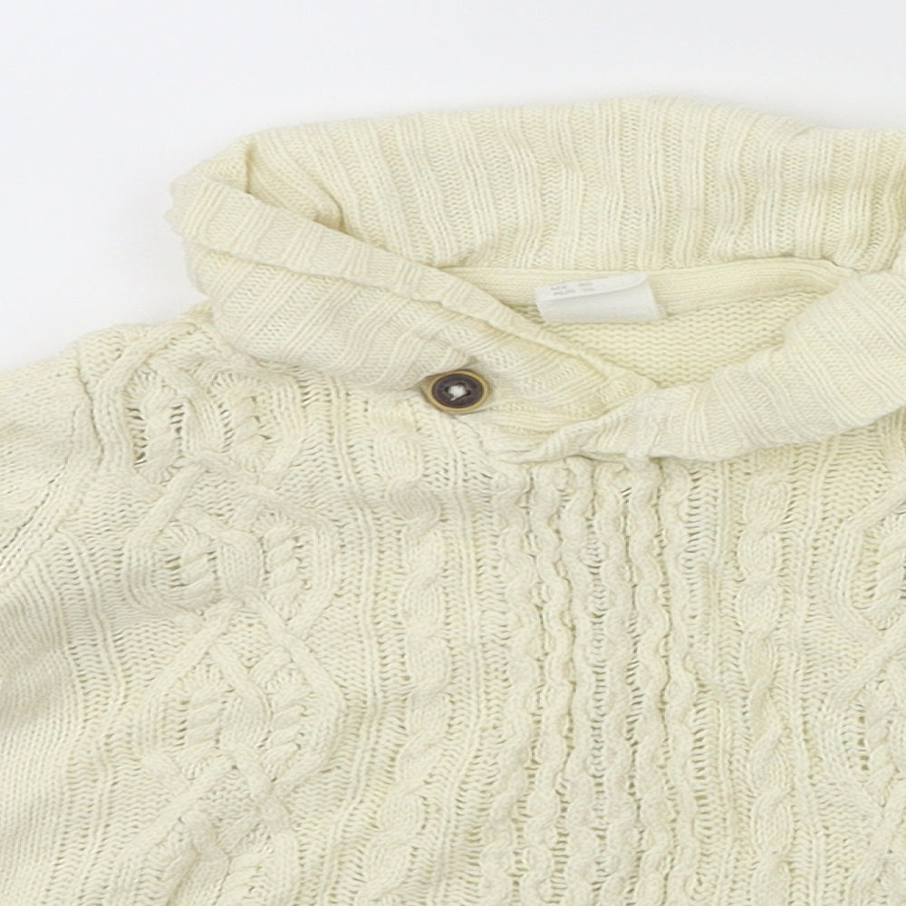 H&M  White Animal Print  Pullover Jumper Size 12-18 Months