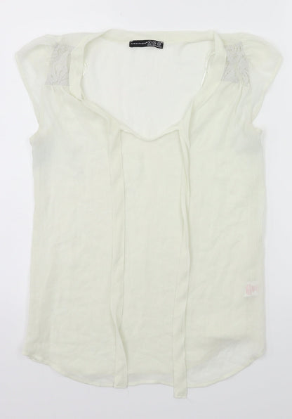 Womens UK Size 6 Atmoshpere White Tunic Blouse