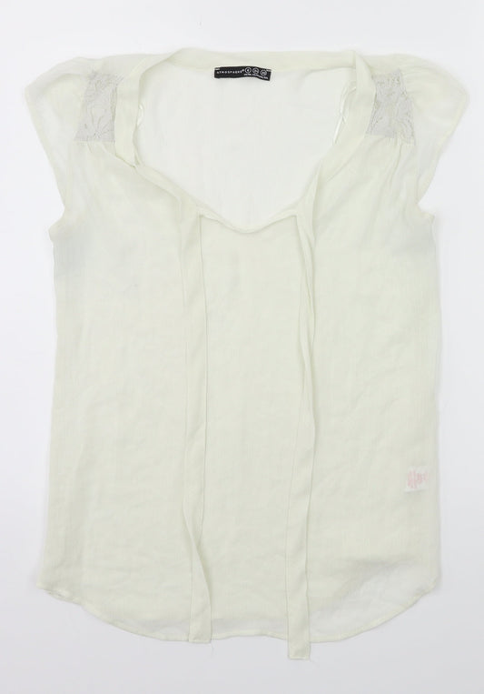Womens UK Size 6 Atmoshpere White Tunic Blouse