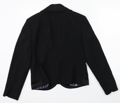 Gerry Weber Womens Black Animal Print  Jacket Blazer Size 36