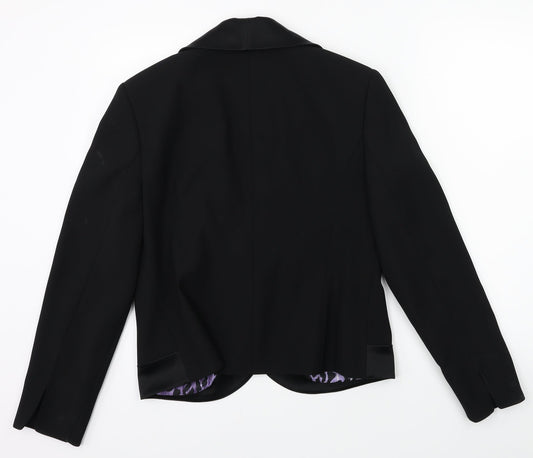 Gerry Weber Womens Black Animal Print  Jacket Blazer Size 36