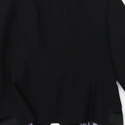 Gerry Weber Womens Black Animal Print  Jacket Blazer Size 36