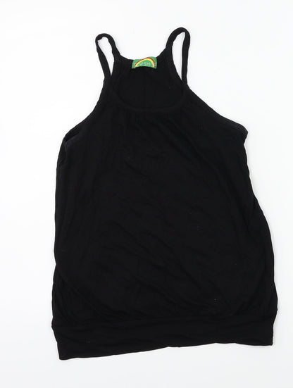 Womens UK Size 10 Topshop Black Basic Tank