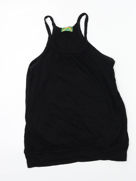 Womens UK Size 10 Topshop Black Basic Tank